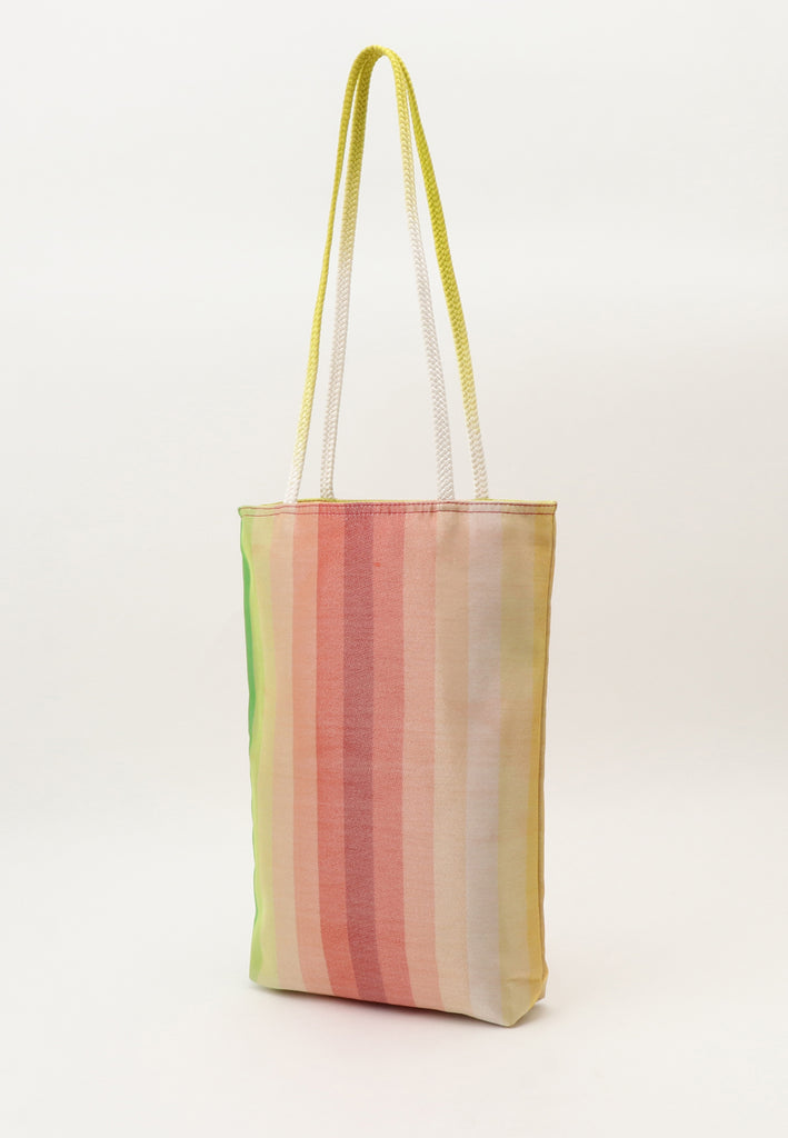 rainbow coloured tote bag made from vintage kimonos