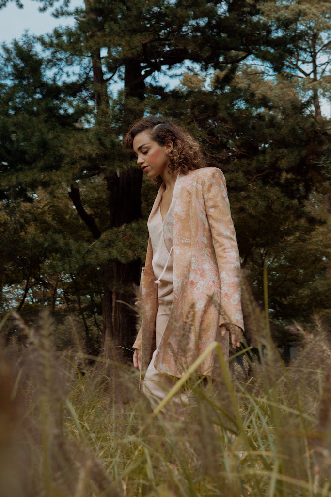 Rose Gold Kimono Blazer Amaud