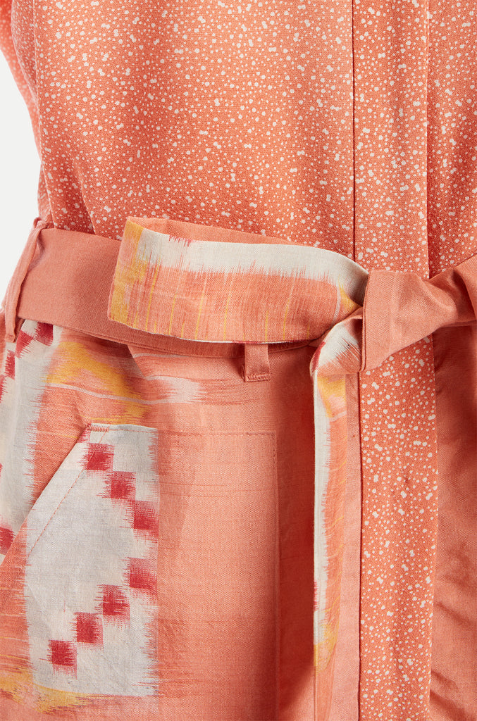 peach kimono jumpsuit detail